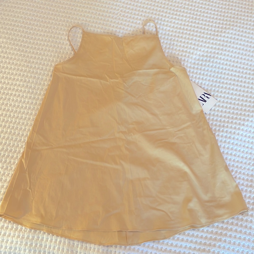 NWT Zara top womens extra small adjustable straps creamy tan